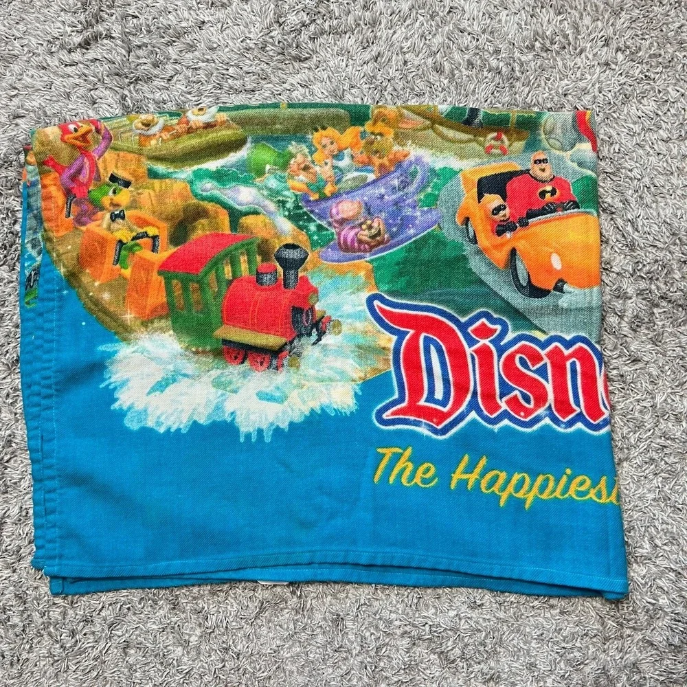 Disneyland Happiest‎ Place On Earth Blanket Throw Peter Mickey Mermaid Dumbo